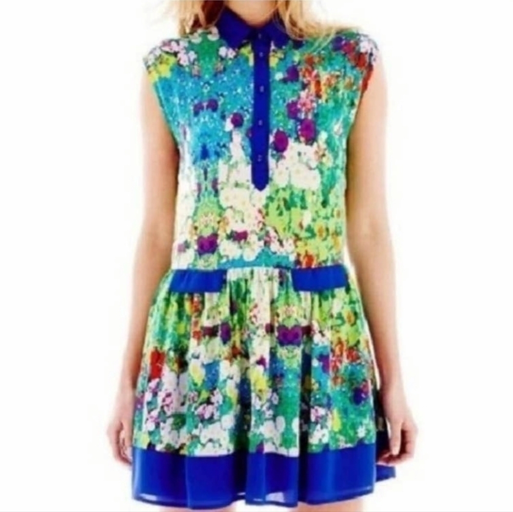 L'Amour multicolor sheer mini dress